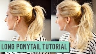 How To Fake A Longer Pony Tail For Medium To Long Length Hair