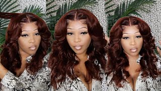 This Color Is Everything | Bomb Reddish Brown / Auburn Frontal Wig | Unicehair