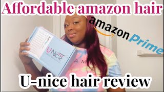 Omg  U-Nice Hair Review| Headband Wig Human Hair | Unboxing | Tutorial Amazon.Com