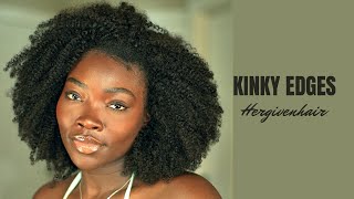 Super Realistic Kinky Edges Hairline On Wig | Ft. Hergivenhair