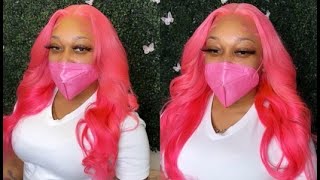 Pink Wig Install  | How To Install Frontal Wig |