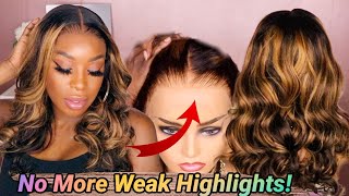  Honey Blonde Bombshell  Ombre Hd Lace Clean Hairline Wig | Highlight Wig Install