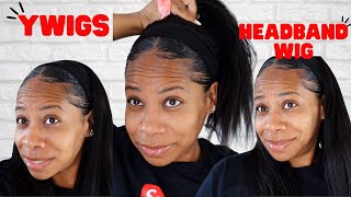 Trying Something New | Done With Lace Fronts | Headband Wig | Ywigs