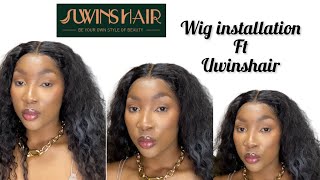 Wig Installation||How I Install 13X4 Curly Wig Ft @Uwinshair || South African Youtuber