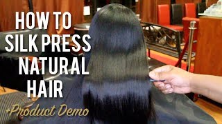 How To Silk Press Natural Hair | Tutorial + Product Demo
