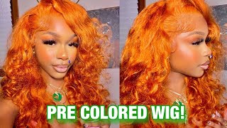 Watch Me Install & Style This Pre-Colored Ginger Frontal Wig  | Eullair Hair