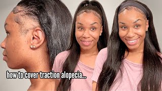 How To Cover Bald Edges With No Lace No Glue Headband Wig Ulahair