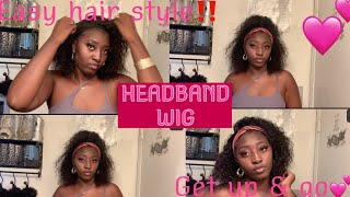 No Glue |No Lace || Headband Wig Amazon!!! Get Up & Go!!
