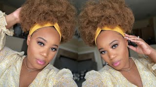No Glue, No Fuss I Affordable & Beginner Friendly Ombre Kinky Curly Headband Wig I Myqualityhair