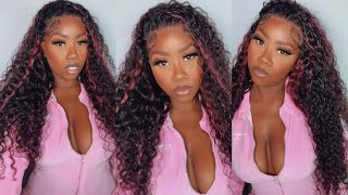 On Wednesdays We Wear Pink  Highlight Curly Lace Front Install Ft Isee Hair | The Tastemaker