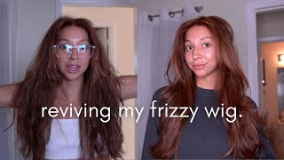 Giving My Frizzy Wig A Fresh Blowout.   | How To Wash A Wig + Wig Maintenance Tips