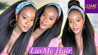 Beginner & Lazy Girl Friendly | Luvme Hair Kinky Straight 22 Inch Headband Wig| Justika