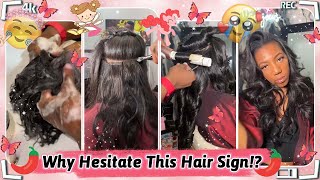 Best Human Hair Ever! Versatile Tape In Exteneions Install | Protective Style Ft.#Elfinhair Review