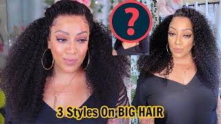 Big Kinky Curly Wig Install For Beginners Make It Look Real W/ 3 Easy Styles #Beautyforever