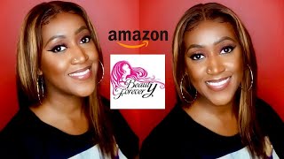 Amazon Honey Blonde Ombre Highlights Brazilian Human Hair Wig - Beauty Forever