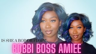 New Bobbi Boss Synthetic 13X4 Hd Lace Wig Review | Mlf259 Amiee | Ft Divatress | Tan Dotson