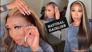 It'S A Winner | Blonde Skunk Stripe | New Air Lace With Natural Hairline | Ft. Myfirstwig