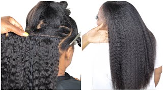 Can'T Braid For Sew-In? Try Braid-Less Sew In. 4C Hair Sew-In With Kinky Straight Bundles|Curls