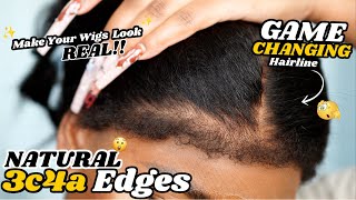 How To: Super Natural Hairline On Wig  Mimics 3C/4A Edges | Laurasia Andrea X Wowafrican