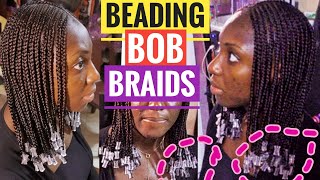 How To Add Beads To Bob Braids Perfectly || Looks Perfect From Back And Sides