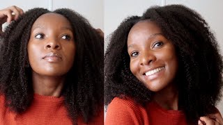 Best Kinky Curly V-Part Wig Install Step By Step Ft. Curlscurls
