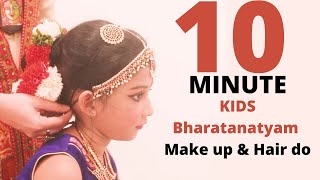 Bharatanatyam Simple Make Up And Hair-Do For Kids