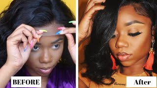 How To Melt Your Lace Frontal Without Ghost Bond Glue And Heat - Save Your Edges! | Wowafrican