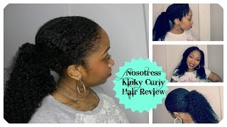 Best Kinky Curly No Sew, No Glue, No Tape Super Easy Install Hair Review | Nosotress