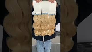 Hair Extensions For Tape Ins Body Wave Blonde Color Raw Hair Extensions
