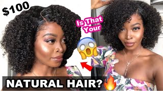 $100 Natural Hair Wig  Most Realistic Affordable Lace Wig Ft Beautyforeverhair