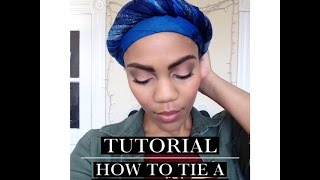 How To Tie A  Head Wrap/Turban For Short Natural Hair
