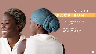 The Back Bun |  Head Wrap Tutorial For Short Hair