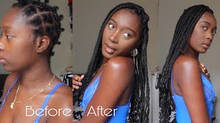 How To | Box Braids On Short Natural Hair