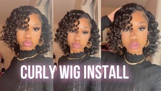 Curly Bob Wig Install Ft Classine Wig