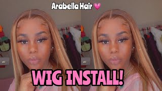 Blonde Highlights Wig Install | Ft. Arabella Hair