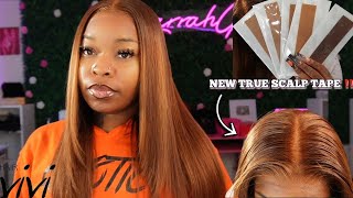 New True Scalp Wig *Beginner Friendly *| Brown Lace Front Wig Install Hairvivi