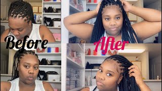How I Installed My Fake Baby Hair On Knotless Box Braids Tutorial