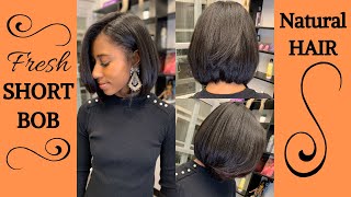 How To Do A Short Bob Hairstyle| Natural Hair