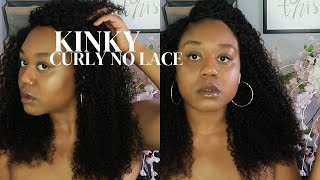 Easy V-Part Kinky Curly! No Lace No Tape No Glue! Fea. Unice Hair- Cyn Doll