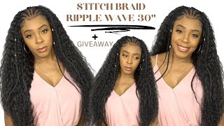 Outre Pre-Braided Synthetic Hd Lace Wig - Stitch Braid Ripple Wave 30 +Giveaway --/Wigtypes.Com