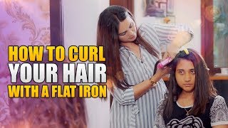 How To Curl Your Hair With A Flat Iron | Gayathri Dias