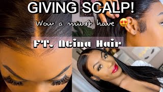 Scalp Or Lace??? No Plucking No Bleaching Skin Melted Lace Wig Ft. Atina Hair