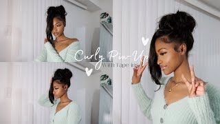 Curly Pin Up | Using Tape In Extensions