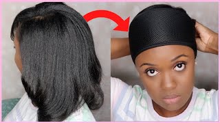 How I Wrap My Natural Hair After A Silk Press In Under One Minute | Bedtime Routine