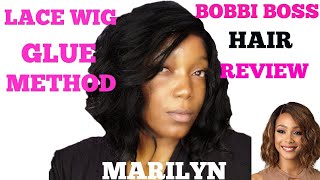 Bobbi Boss Hair Review Ft Marilyn/Lace Front/ Glue Method.