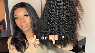 Perfect Curly Bob | 360 Lace Front Wig Unboxing Review Ft Abby Hair