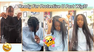 Your Go-To Look? No Glue U Part Wig Install Easily | Protect Your Natural Hair #Elfinhair