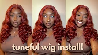 Auburn Body Wave Wig Install | Ft. Tuneful Hair