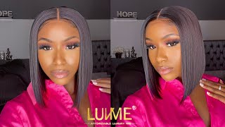 Easiest Glueless Wig Install Everr !!! |  Bob Install!! | 4X4 Closure Install Ft. Luv Me Hair