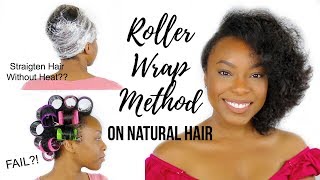 Trying The Silk Roller Wrap Method On Natural Hair (No Heat) | Does It Really Work On Type 4 Hair?